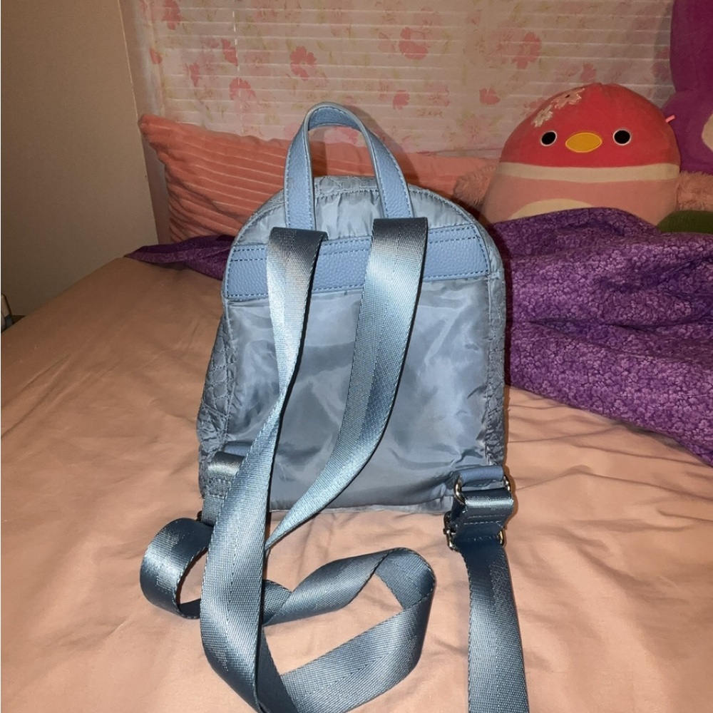 Quilted Blue Backpack - Picture 2 of 4